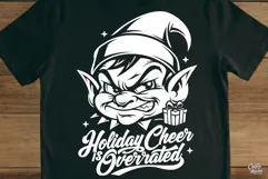 Holiday Cheer Is Overrated Elf Christmas SVG PNG Product Image 4