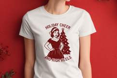 Holiday Cheer and High Heels SVG Retro Christmas Woman PNG Product Image 2