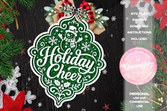 Holiday Cheer Snowman Ornament SVG Product Image 1