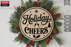 Christmas Sign SVG Bundle | Holiday Round Sign SVG Cut Files Product Image 15