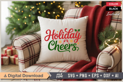 Holiday Cheers SVG | Christmas SVG | Holiday SVG | Xmas SVG Product Image 4