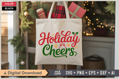 Holiday Cheers SVG | Christmas SVG | Holiday SVG | Xmas SVG Product Image 5