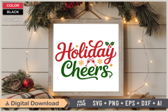 Holiday Cheers SVG | Christmas SVG | Holiday SVG | Xmas SVG Product Image 6