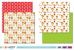 Santa helper digital paper designs for seasonal crafts