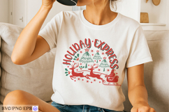 Christmas Holiday Express Hand-Drawn SVG PNG T-shirt Design Product Image 2