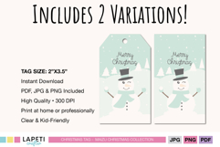Snowman Christmas tags ready to print for holiday wrapping and crafting