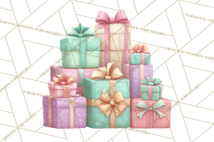 Christmas Presents Clipart PNG, Cute Cartoon Holiday Objects Product Image 4