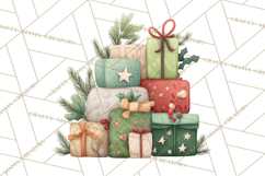 Christmas Presents Clipart PNG, Cute Cartoon Holiday Objects Product Image 4