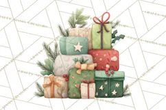 Christmas Presents Clipart PNG, Cute Cartoon Holiday Objects Product Image 4
