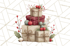 Christmas Presents Clipart PNG, Cute Cartoon Holiday Objects Product Image 5