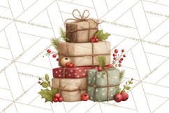 Christmas Presents Clipart PNG, Cute Cartoon Holiday Objects Product Image 3