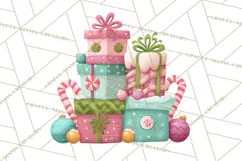 Christmas Presents Clipart PNG, Cute Cartoon Holiday Objects Product Image 4