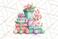 Christmas Presents Clipart PNG, Cute Cartoon Holiday Objects Product Image 5