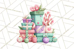 Christmas Presents Clipart PNG, Cute Cartoon Holiday Objects Product Image 5