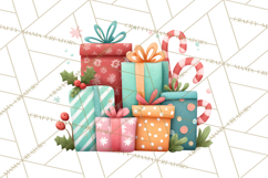 Christmas Presents Clipart PNG, Cute Cartoon Holiday Objects Product Image 3