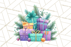 Christmas Presents Clipart PNG, Cute Cartoon Holiday Objects Product Image 5