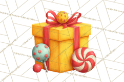 Christmas Presents Clipart PNG, Cute Cartoon Holiday Objects Product Image 3