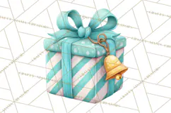 Christmas Presents Clipart PNG, Cute Cartoon Holiday Objects Product Image 4