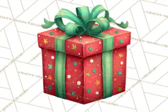 Christmas Presents Clipart PNG, Cute Cartoon Holiday Objects Product Image 5
