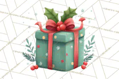 Christmas Presents Clipart PNG, Cute Cartoon Holiday Objects Product Image 2
