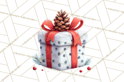 Christmas Presents Clipart PNG, Cute Cartoon Holiday Objects Product Image 2