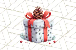 Christmas Presents Clipart PNG, Cute Cartoon Holiday Objects Product Image 2