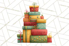 Christmas Presents Clipart PNG, Cute Cartoon Holiday Objects Product Image 5