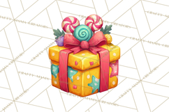 Christmas Presents Clipart PNG, Cute Cartoon Holiday Objects Product Image 4
