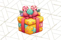 Christmas Presents Clipart PNG, Cute Cartoon Holiday Objects Product Image 4