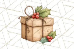 Christmas Presents Clipart PNG, Cute Cartoon Holiday Objects Product Image 2