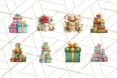 Christmas Presents Clipart PNG, Cute Cartoon Holiday Objects Product Image 6