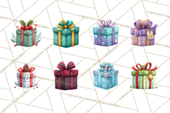 Christmas Presents Clipart PNG, Cute Cartoon Holiday Objects Product Image 4
