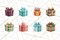 Christmas Presents Clipart PNG, Cute Cartoon Holiday Objects Product Image 3