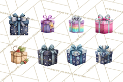 Christmas Presents Clipart PNG, Cute Cartoon Holiday Objects Product Image 5