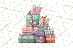 Christmas Presents Clipart PNG, Cute Cartoon Holiday Objects Product Image 5