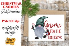 Christmas gnomes sublimation &quot;Gnome for the holidays&quot; quote Product Image 1
