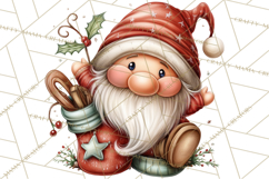 Christmas Gnome Clipart PNG, Holiday Gnomes Png Product Image 3