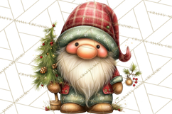 Christmas Gnome Clipart PNG, Holiday Gnomes Png Product Image 3