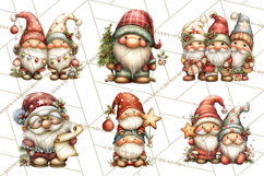 Christmas Gnome Clipart PNG, Holiday Gnomes Png Product Image 2
