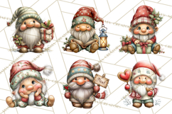Christmas Gnome Clipart PNG, Holiday Gnomes Png Product Image 3