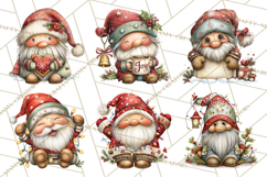 Christmas Gnome Clipart PNG, Holiday Gnomes Png Product Image 4