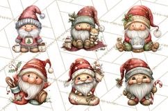 Christmas Gnome Clipart PNG, Holiday Gnomes Png Product Image 5