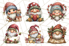 Christmas Gnome Clipart PNG, Holiday Gnomes Png Product Image 6