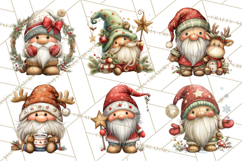 Christmas Gnome Clipart PNG, Holiday Gnomes Png Product Image 7
