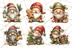 Christmas Gnome Clipart PNG, Holiday Gnomes Png Product Image 9