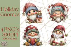 Christmas Gnome Clipart PNG, Holiday Gnomes Png Product Image 1
