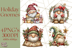 Christmas Gnome Clipart PNG, Holiday Gnomes Png Product Image 1