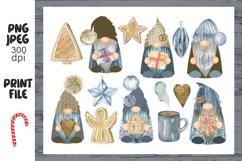 Christmas Gnome Stickers. Printable Scandinavian Gnomes Product Image 3