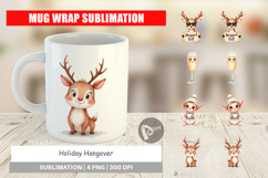 Mug Wrap Watercolor Holiday Hangover Product Image 1