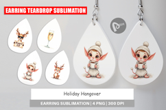 Earring Watercolor Holiday Hangover Product Image 1